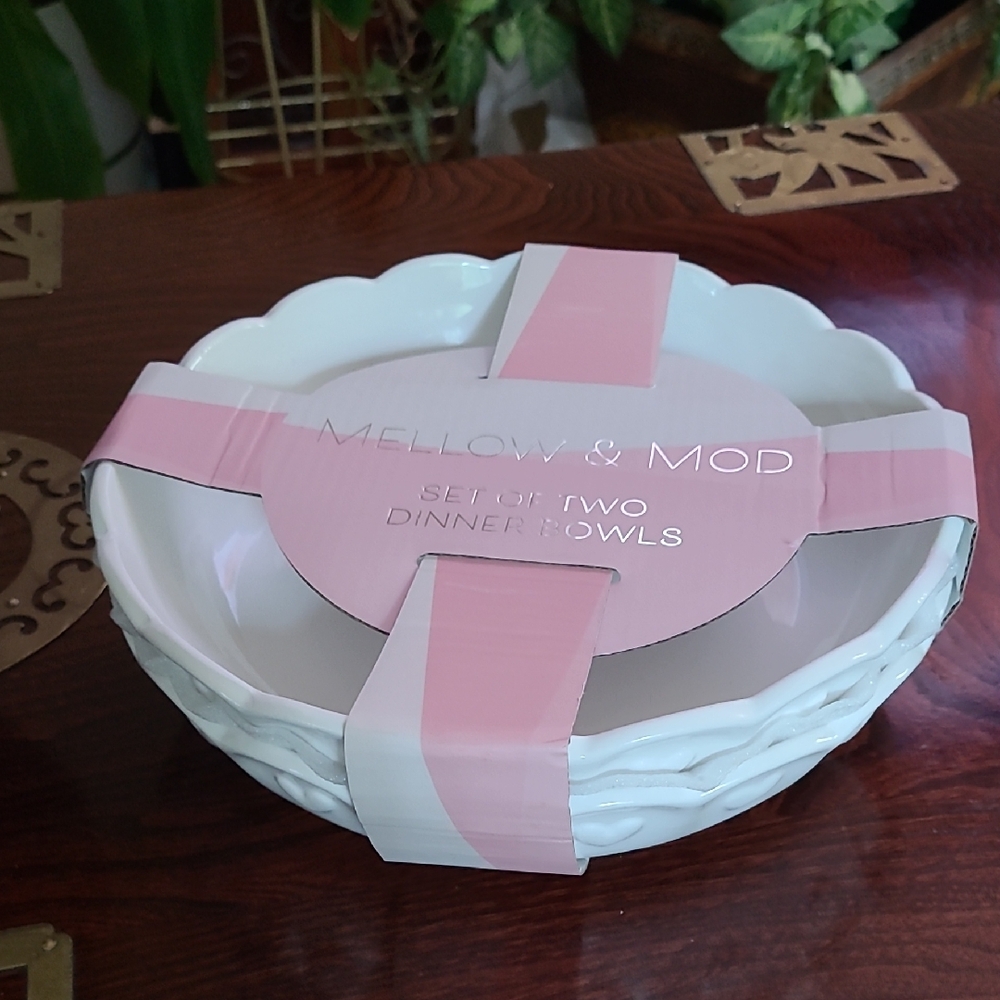 🤍🤍Mellow & Mod Ceramic Dinner Bowl Set